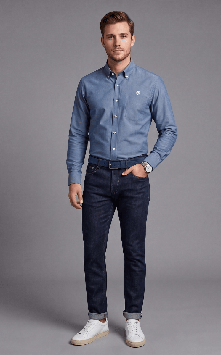 CAMISA OXFORD OPOSTO DENIM I6001N0842