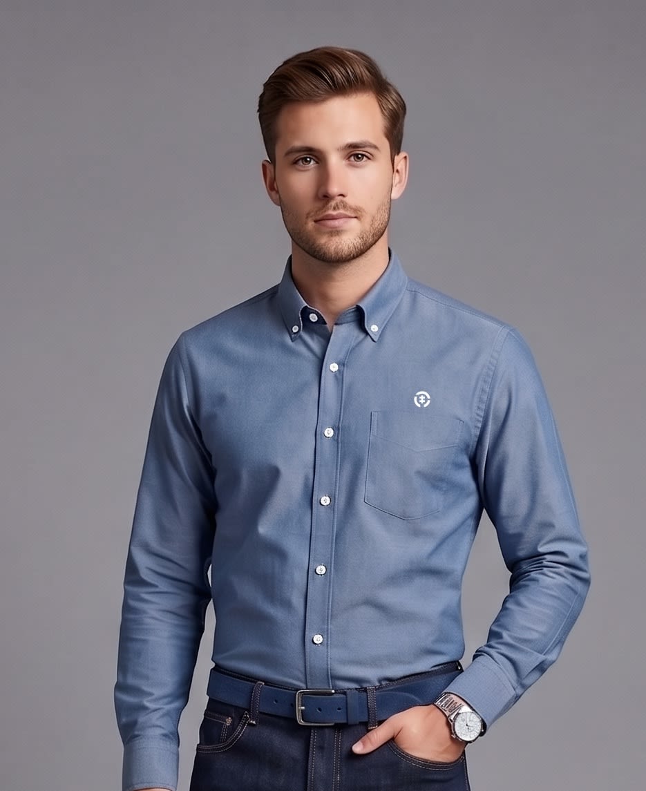 CAMISA OXFORD OPOSTO DENIM I6001N0843