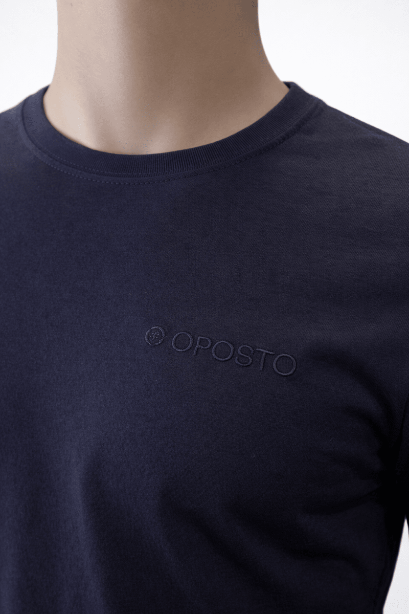 POLERA MANGA CORTA BASICA OPOSTO AZUL MARINO LI000N0793