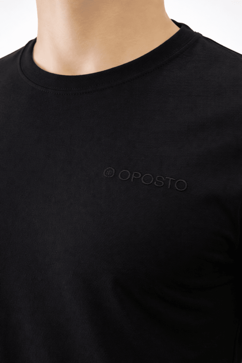 POLERA MANGA CORTA BASICA OPOSTO NEGRO LI000N0093