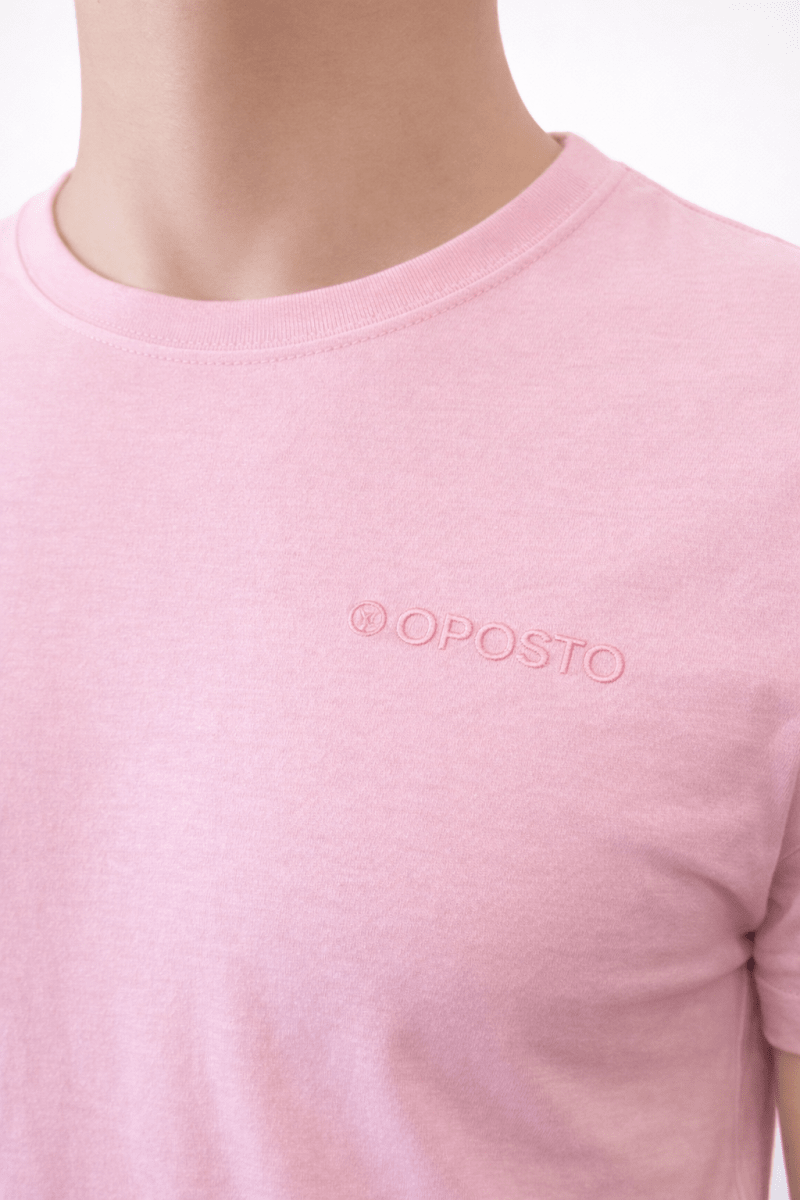 POLERA MANGA CORTA BASICA OPOSTO ROSADO LI000N0503
