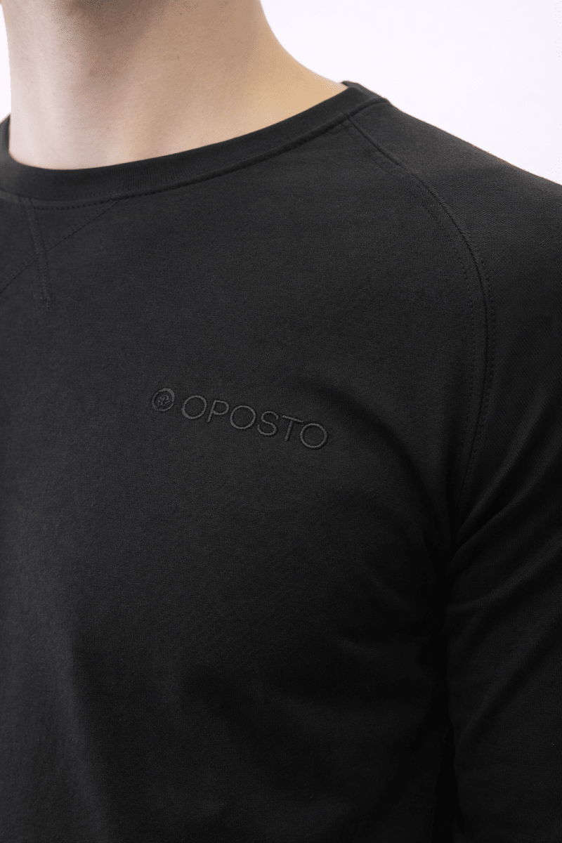 POLERON BÁSICO CREWNECK OPOSTO NEGRO LI000N0093