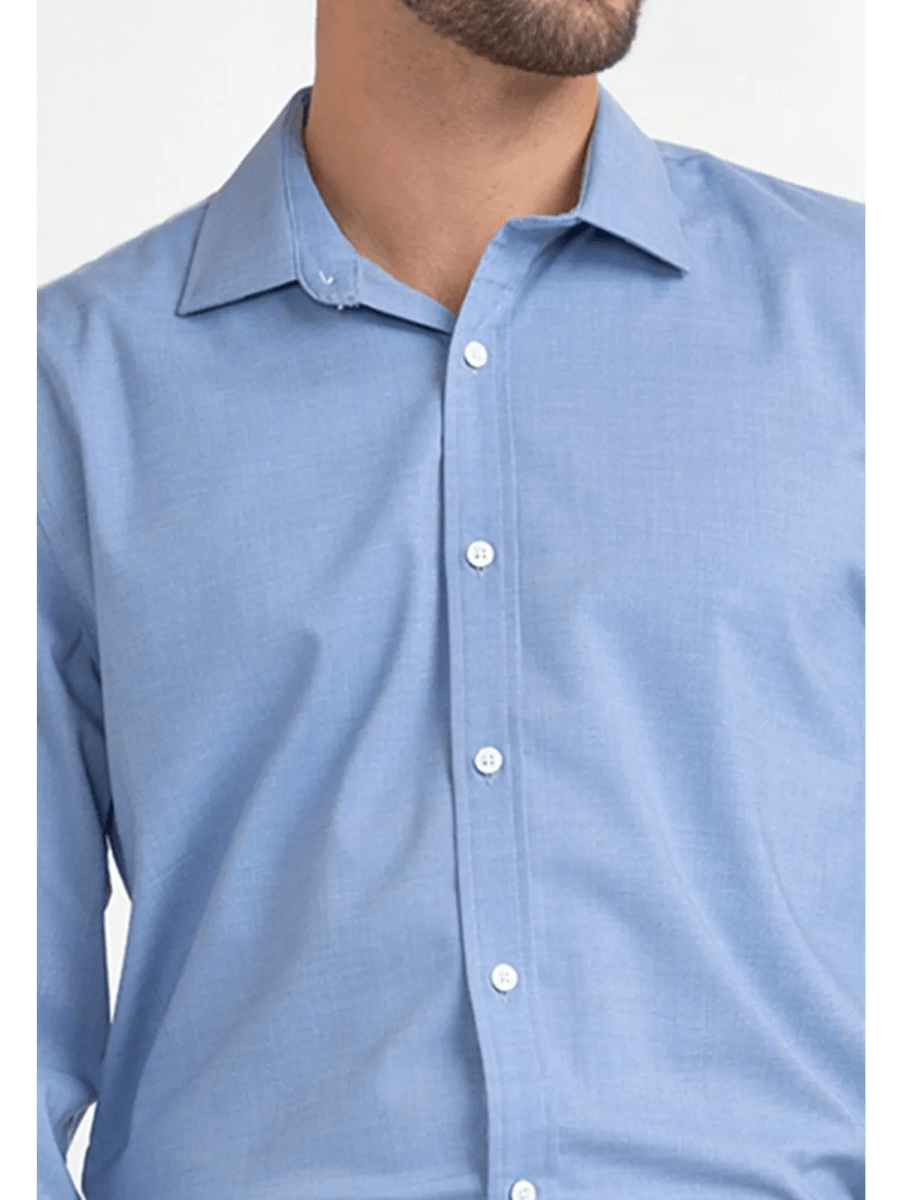 CAMISA DE VESTIR HOMBRE MICRODISEÑO CELESTE V6004N0723
