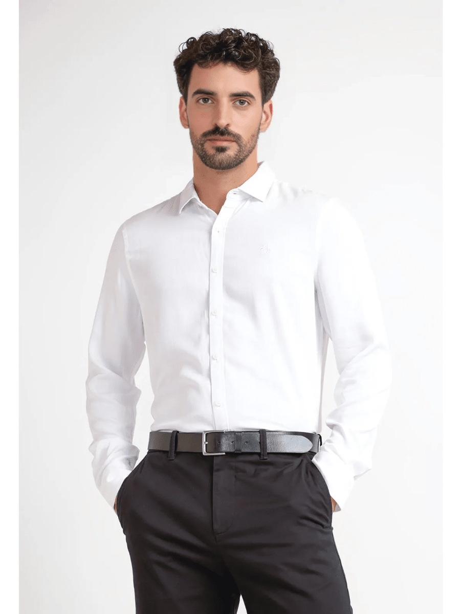 CAMISA ECOVERO HOMBRE BLANCA V6005N0011