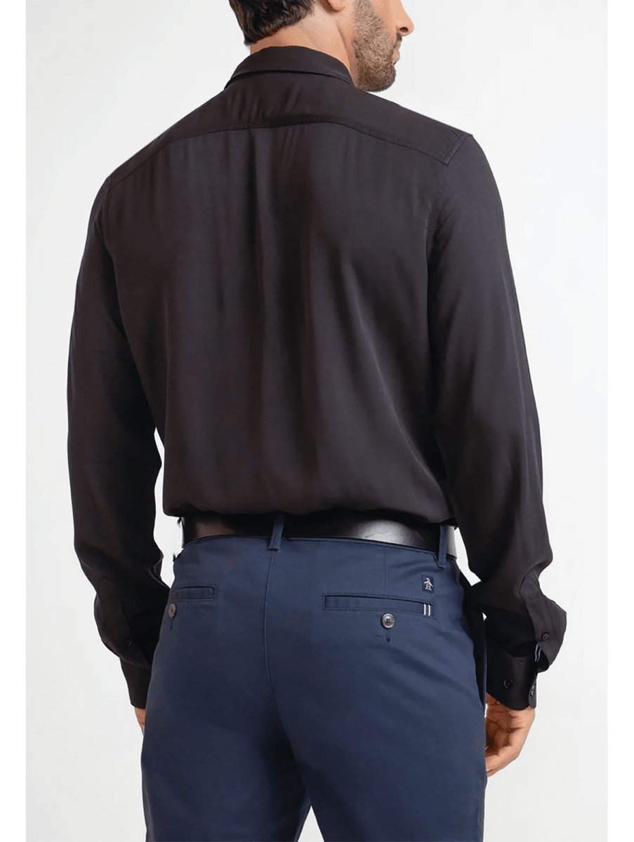 CAMISA ECOVERO HOMBRE NEGRA V6005N0092