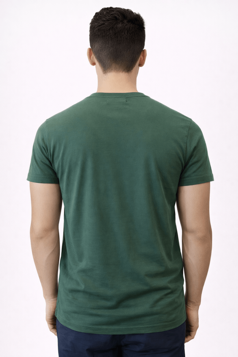 POLERA MANGA CORTA BASICA OPOSTO VERDE OSCURO LI000N0132