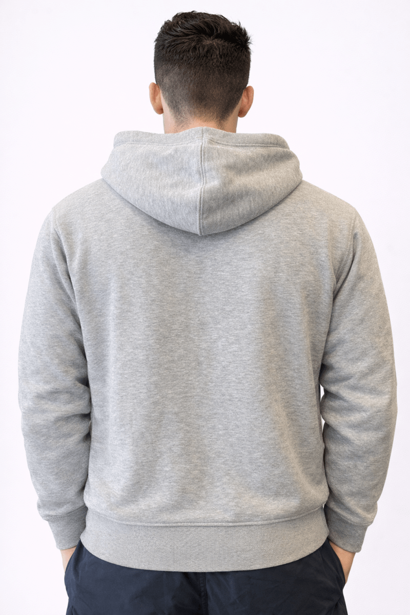 POLERON BÁSICO FULL ZIPPER OPOSTO GRIS MELANGE LI002N0032