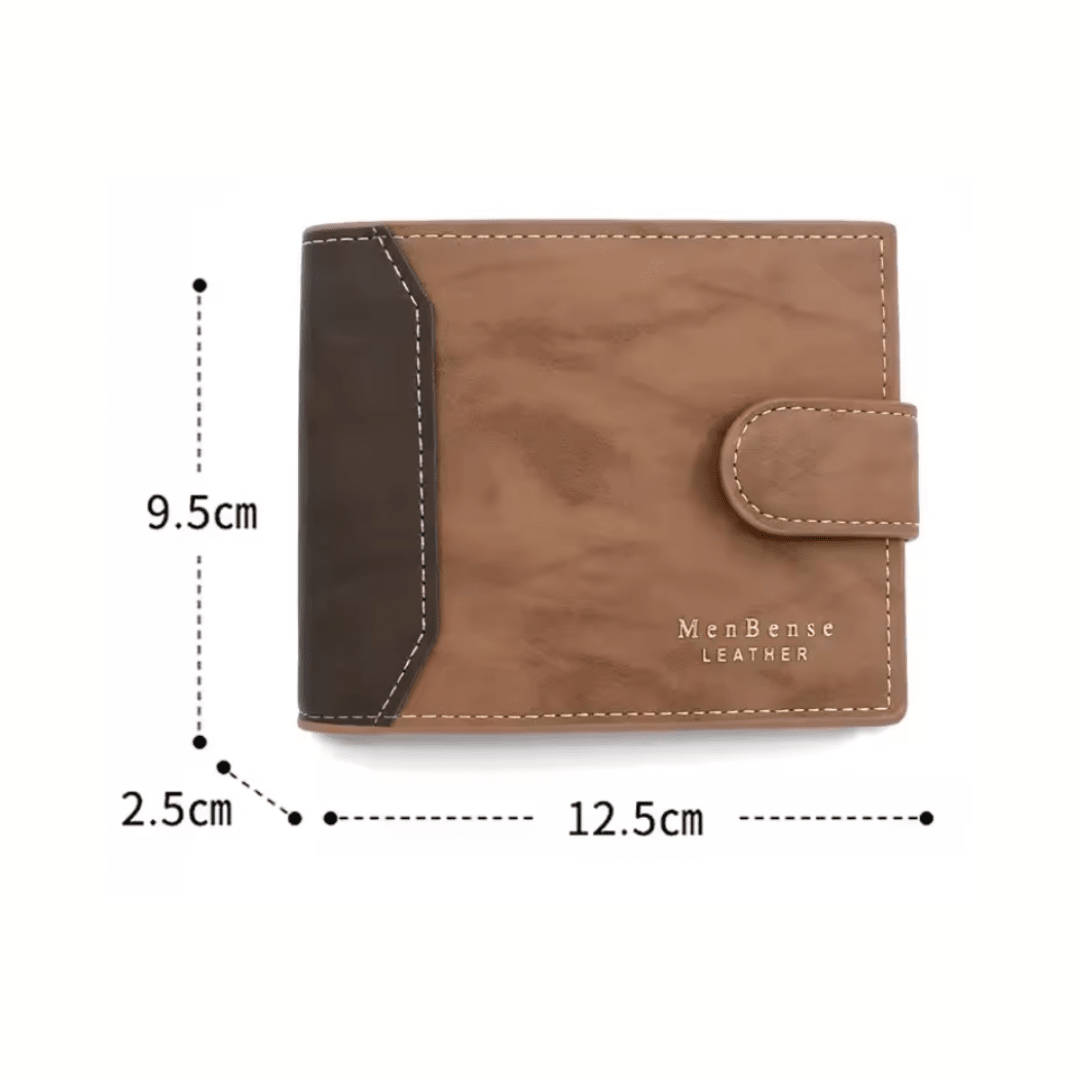 BILLETERA PU CON BROCHE PARA HOMBRE NEGRA AC200N0095