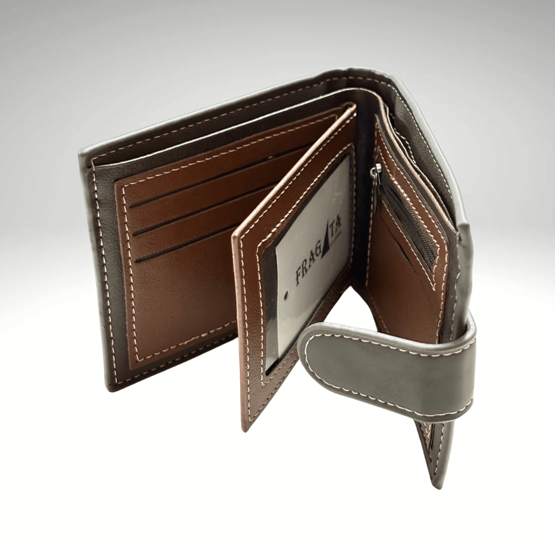 BILLETERA PU CON BROCHE PARA HOMBRE NEGRA AC200N0092