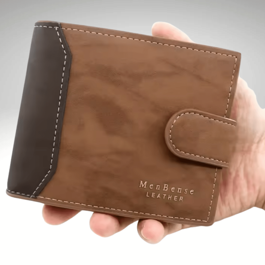 BILLETERA PU CON BROCHE PARA HOMBRE NEGRA AC200N0097