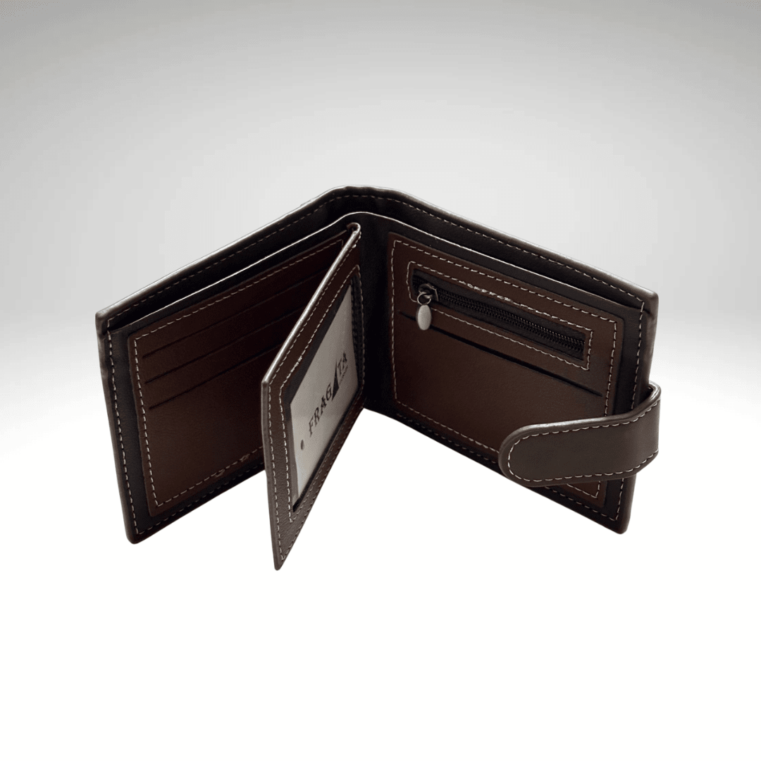 BILLETERA PU CON BROCHE PARA HOMBRE BEIGE AC200N0332