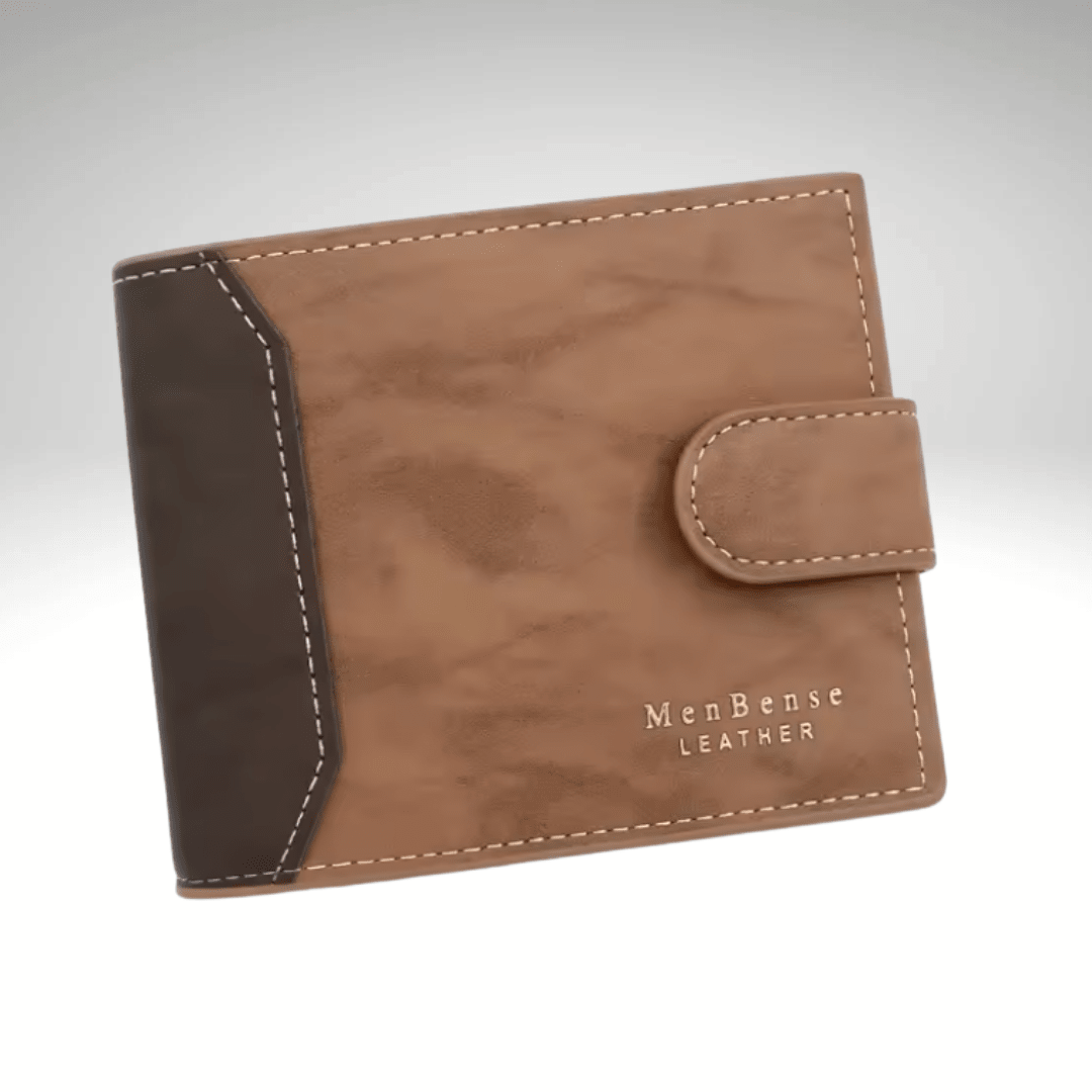 BILLETERA PU CON BROCHE PARA HOMBRE BEIGE AC200N0331