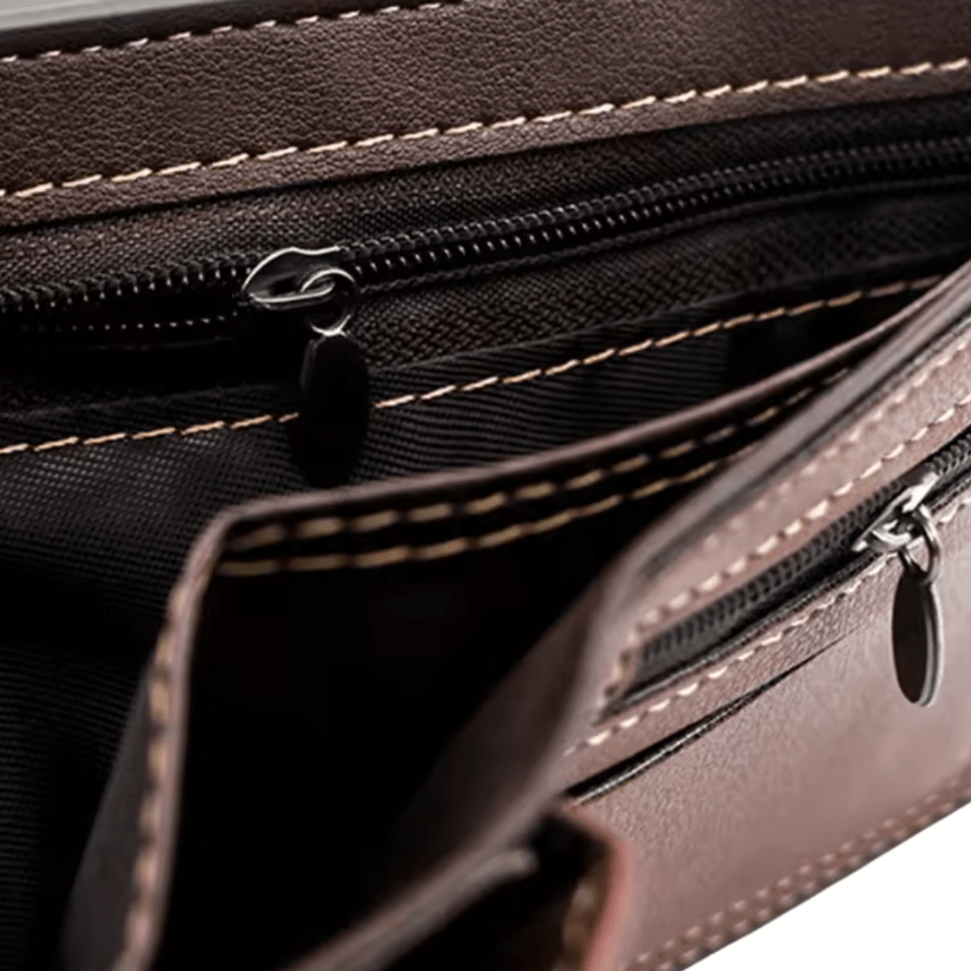 BILLETERA PU FRANJA PARA HOMBRE NEGRA AC202N0094