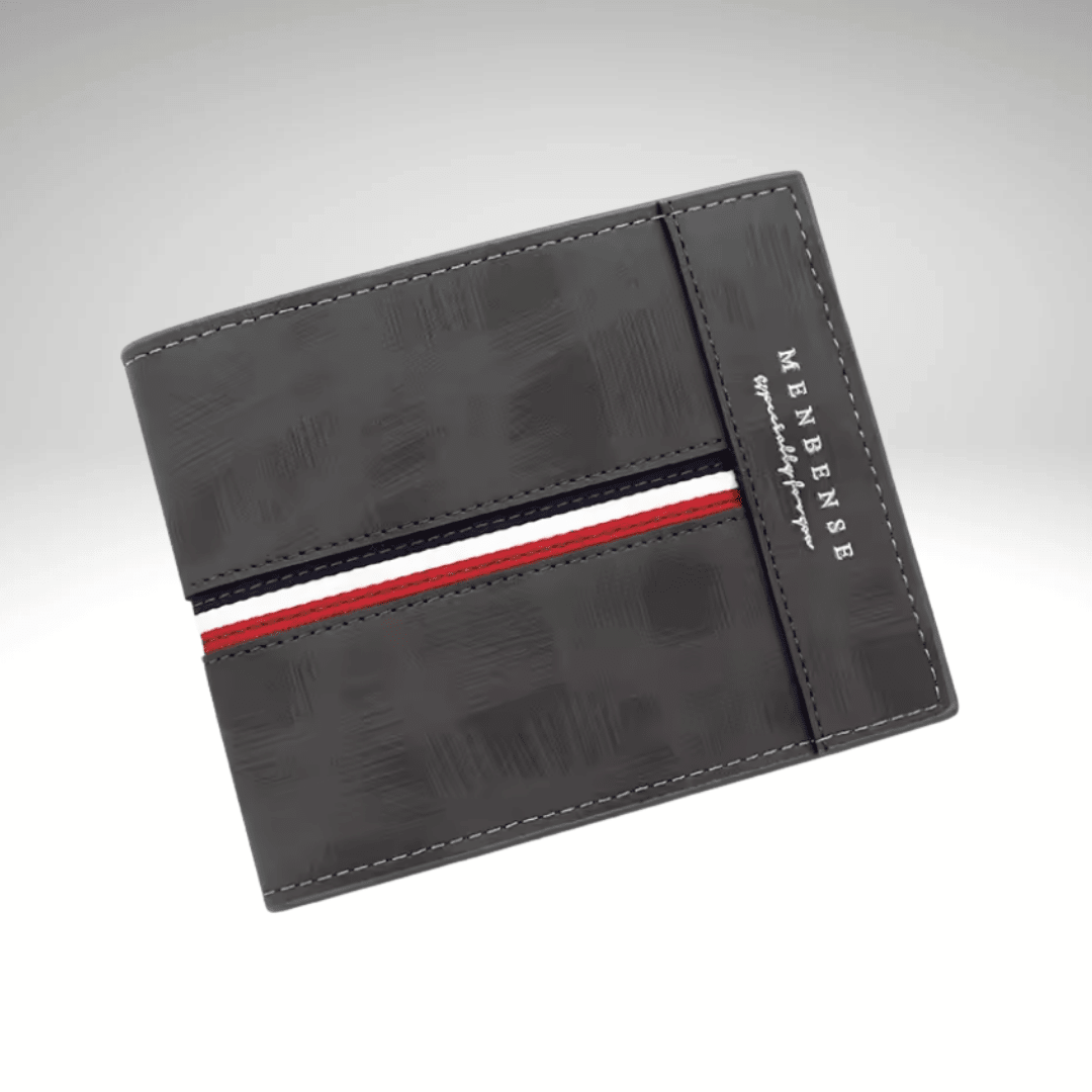 BILLETERA PU FRANJA PARA HOMBRE NEGRA AC202N0091