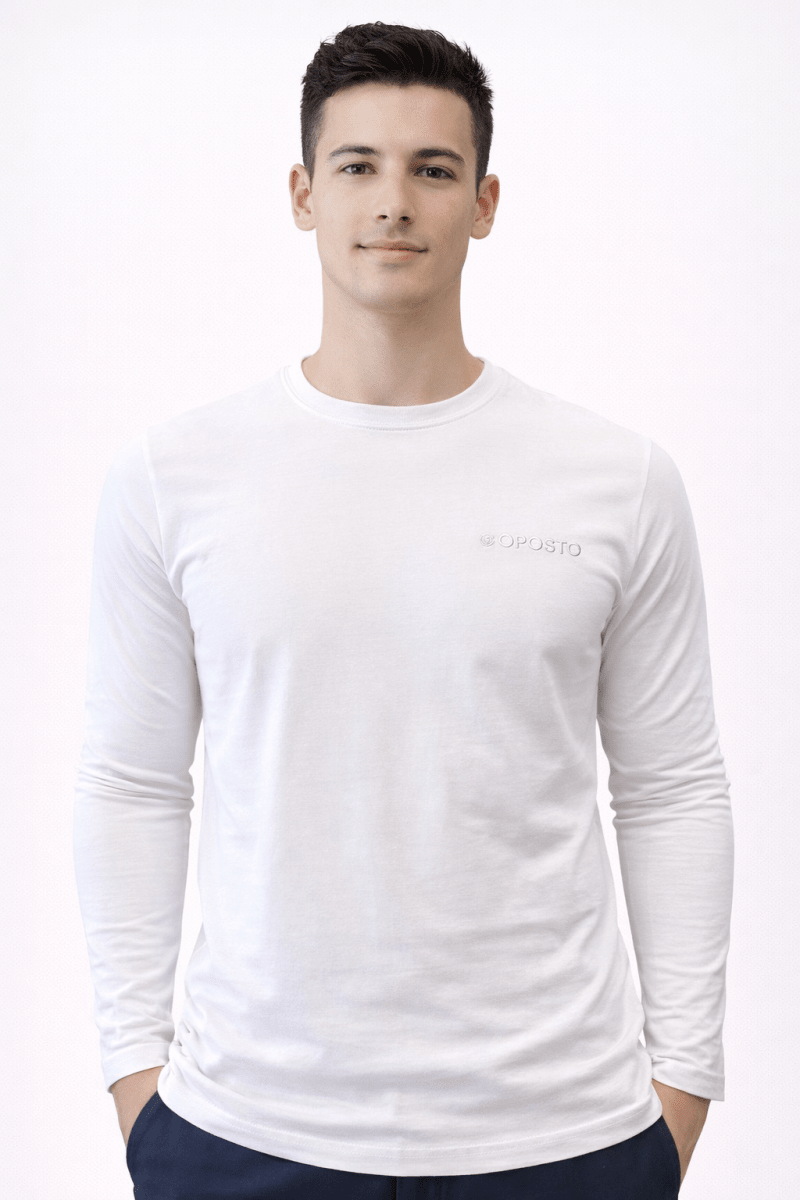 POLERA MANGA LARGA BASICA OPOSTO BLANCO LI000N0011