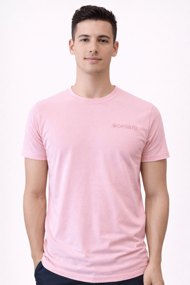 POLERA MANGA CORTA BASICA OPOSTO ROSADO LI000N0501