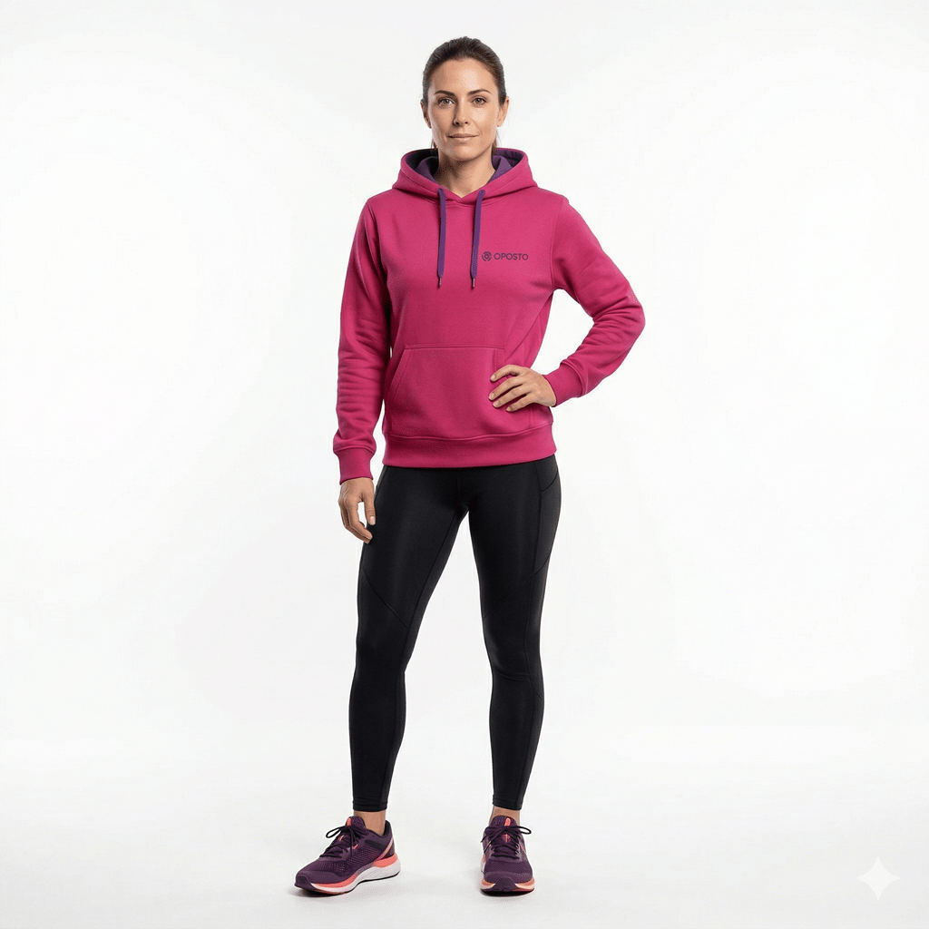 POLERON CON CAPUCHA BICOLOR MUJER ROSETON LI003N0531