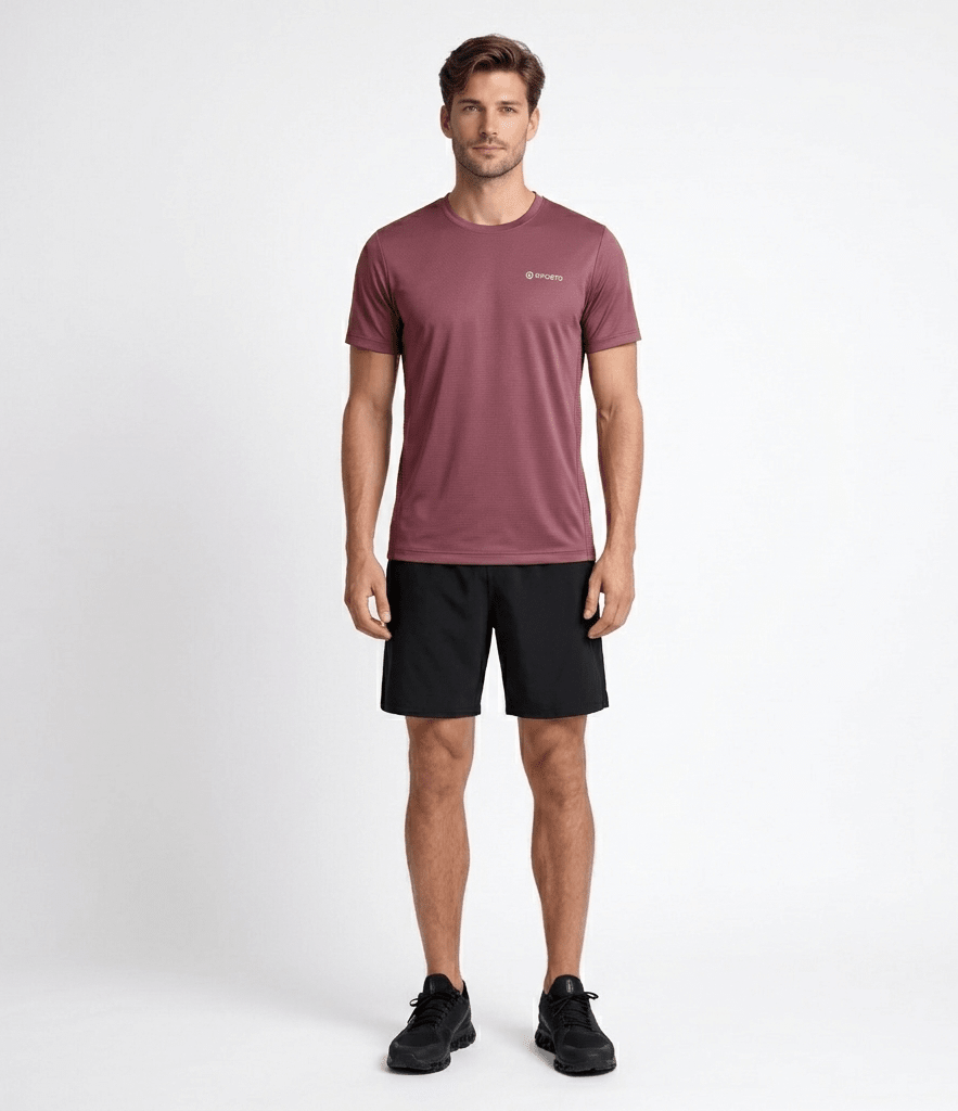 POLERA MANGA CORTA TÉCNICA Y SPORT ROJO BAYA LI001N0542