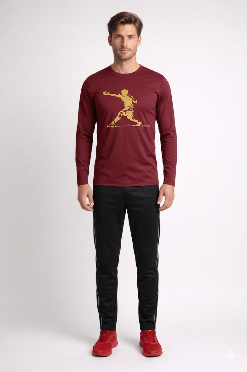 POLERA MANGA LARGA ESTAMPADA GRANATE - BOX I6000N0561