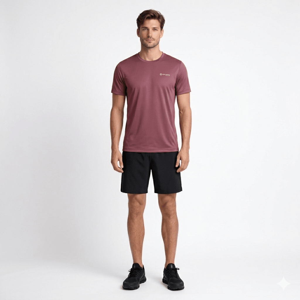 POLERA MANGA CORTA TÉCNICA Y SPORT ROJO BAYA LI001N0541