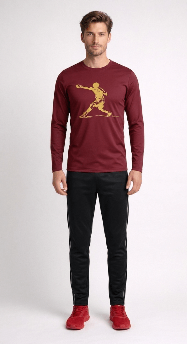 POLERA MANGA LARGA ESTAMPADA GRANATE - BOX I6000N0561
