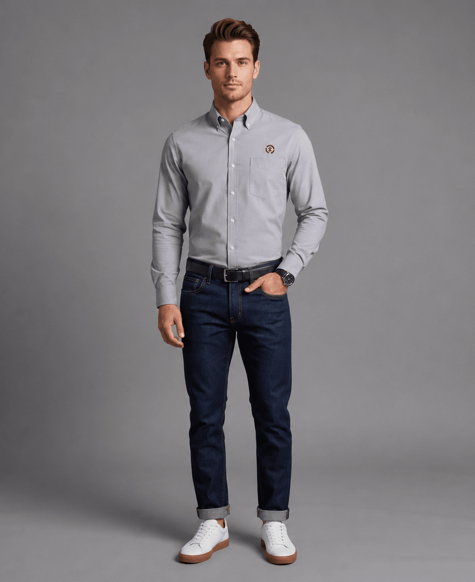 CAMISA OXFORD OPOSTO GRIS I6001N0032