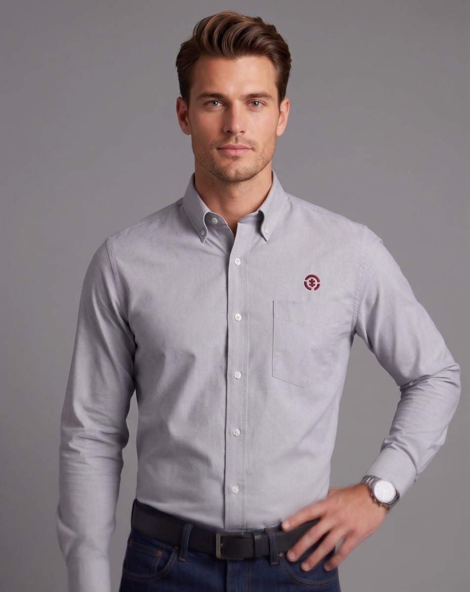 CAMISA OXFORD OPOSTO GRIS I6001N0033