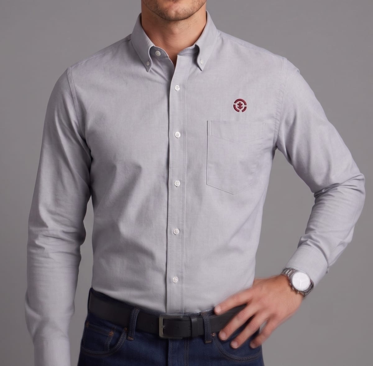 CAMISA OXFORD OPOSTO GRIS I6001N0031