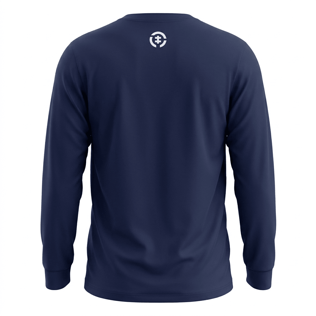 POLERA MANGA LARGA ESTAMPADA AZUL MARINO - TENIS I6000N0794