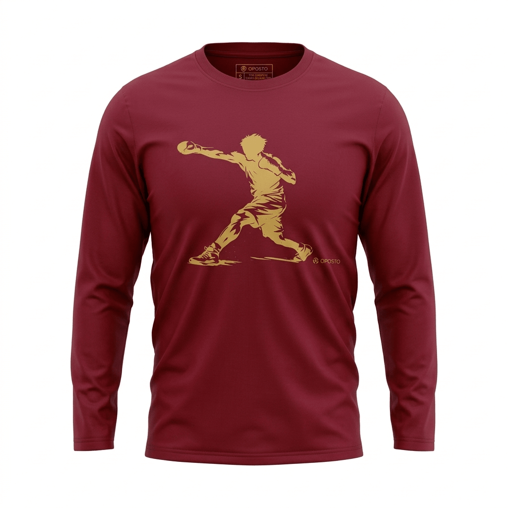 POLERA MANGA LARGA ESTAMPADA GRANATE - BOX I6000N0563