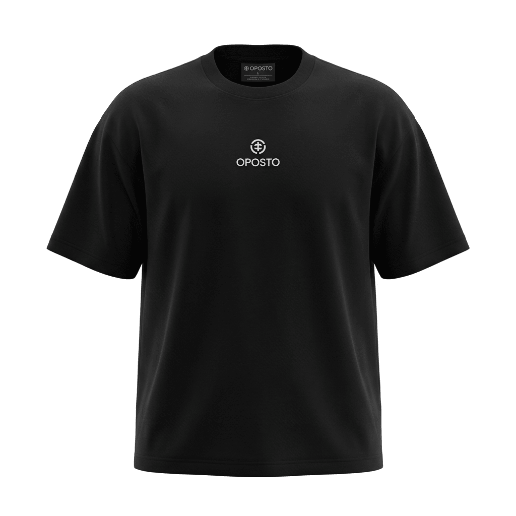 POLERA MANGA CORTA OVERSIZE NEGRO I6000N0093