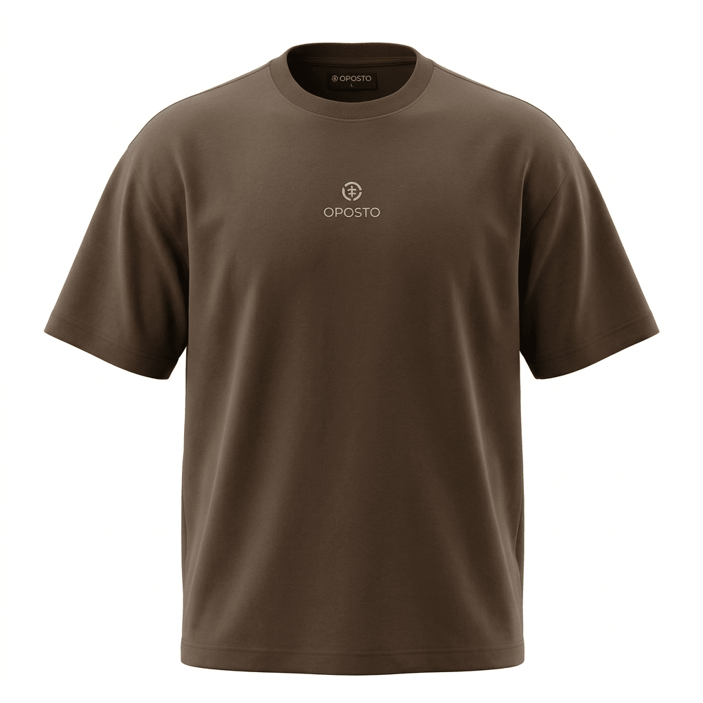 POLERA MANGA CORTA OVERSIZE CHOCOLATE I6000N0393