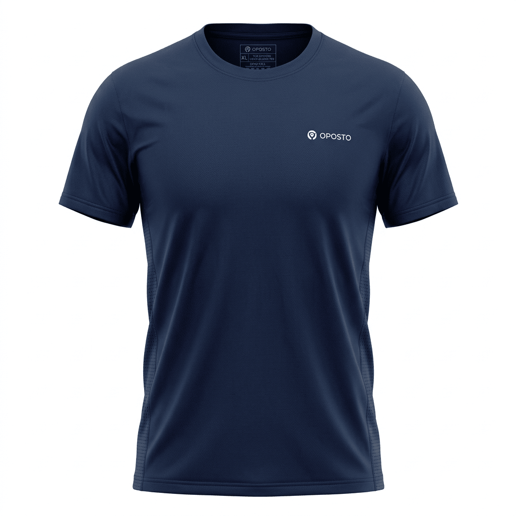 POLERA MANGA CORTA TÉCNICA Y SPORT AZUL MARINO LI001N0794