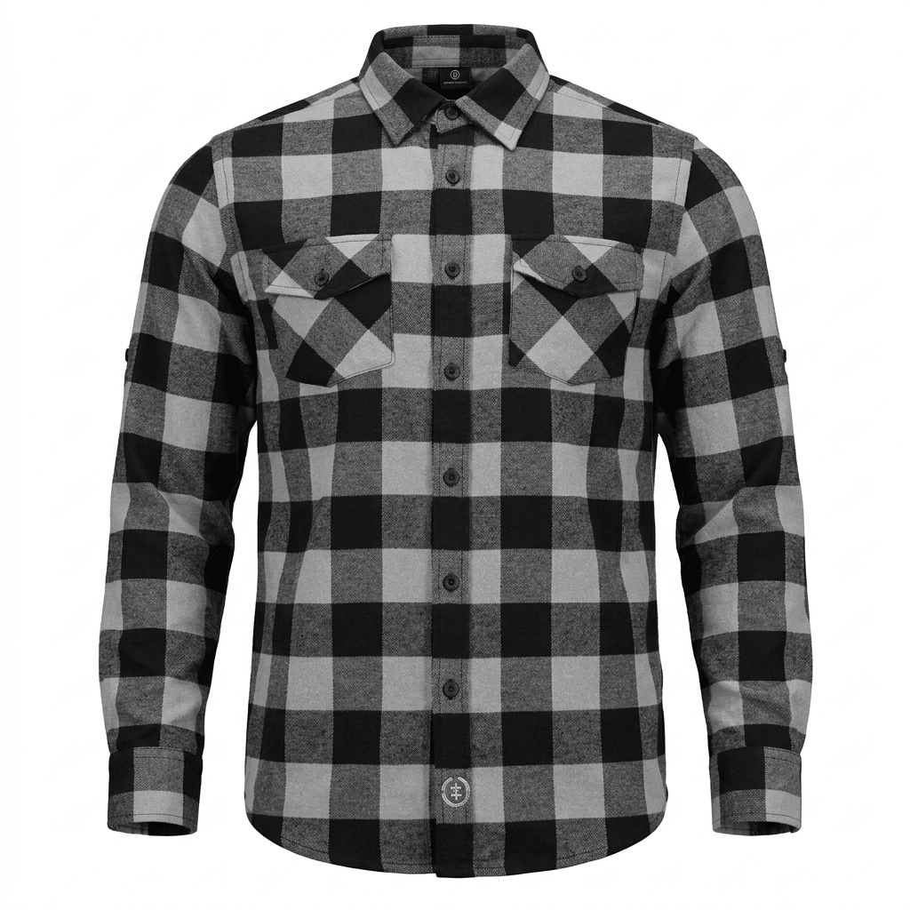 CAMISA MANGA LARGA LEÑADORA GRIS I6000N0033