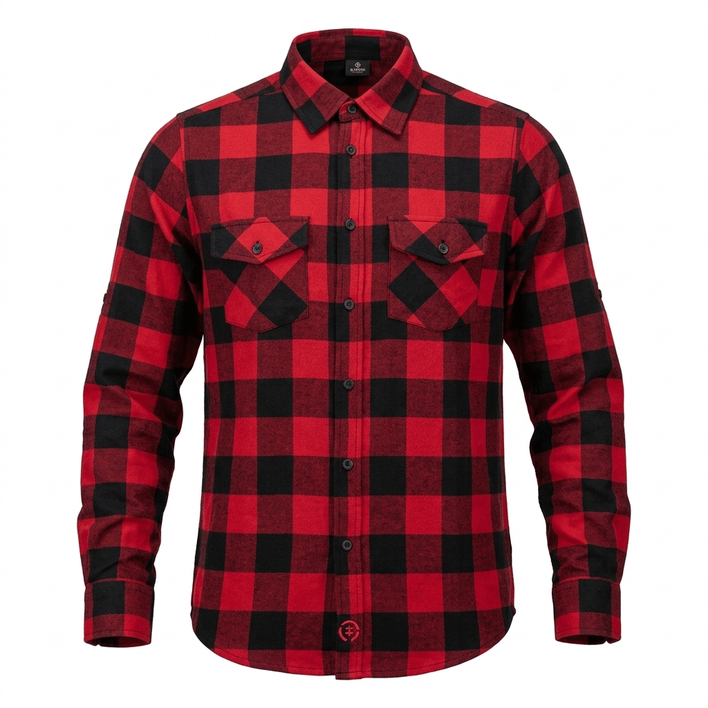 CAMISA MANGA LARGA LEÑADORA ROJO I6000N0543