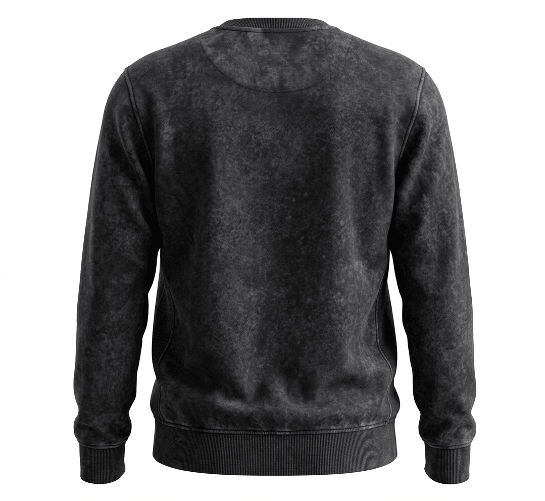POLERON ACID WASH HOMBRE NEGRO I6000N0095