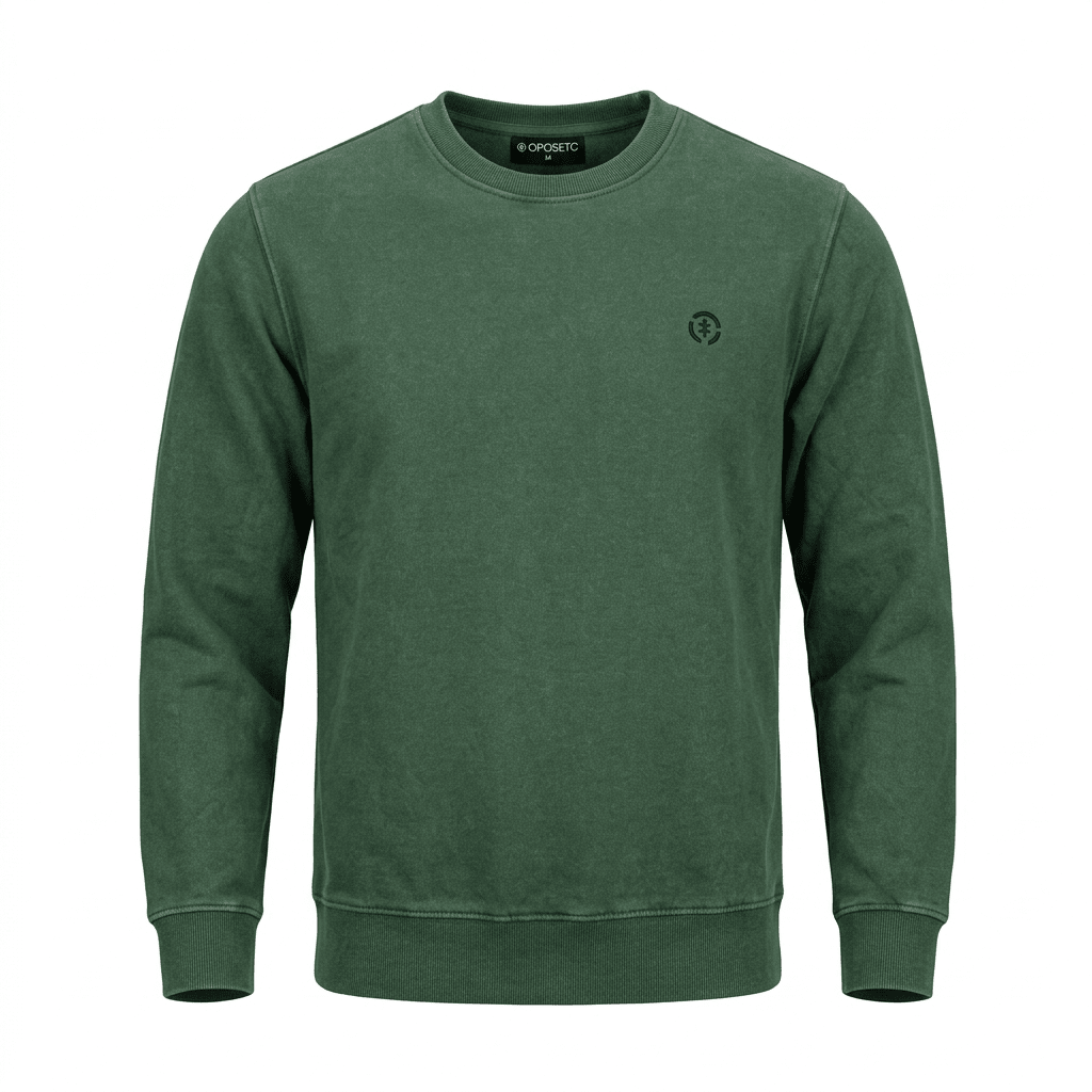 POLERON ACID WASH HOMBRE VERDE I6000N0133