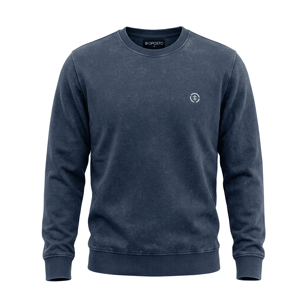 POLERON ACID WASH HOMBRE AZUL DENIM I6000N0844