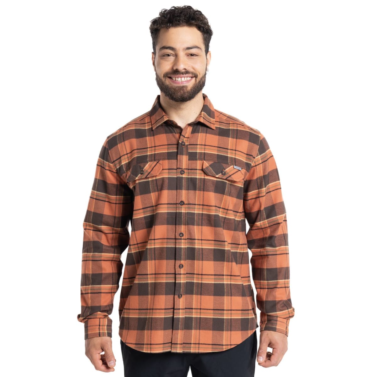 CAMISA DE FRANELA FITZ ROY PARA HOMBRE NARANJA I5170N5421
