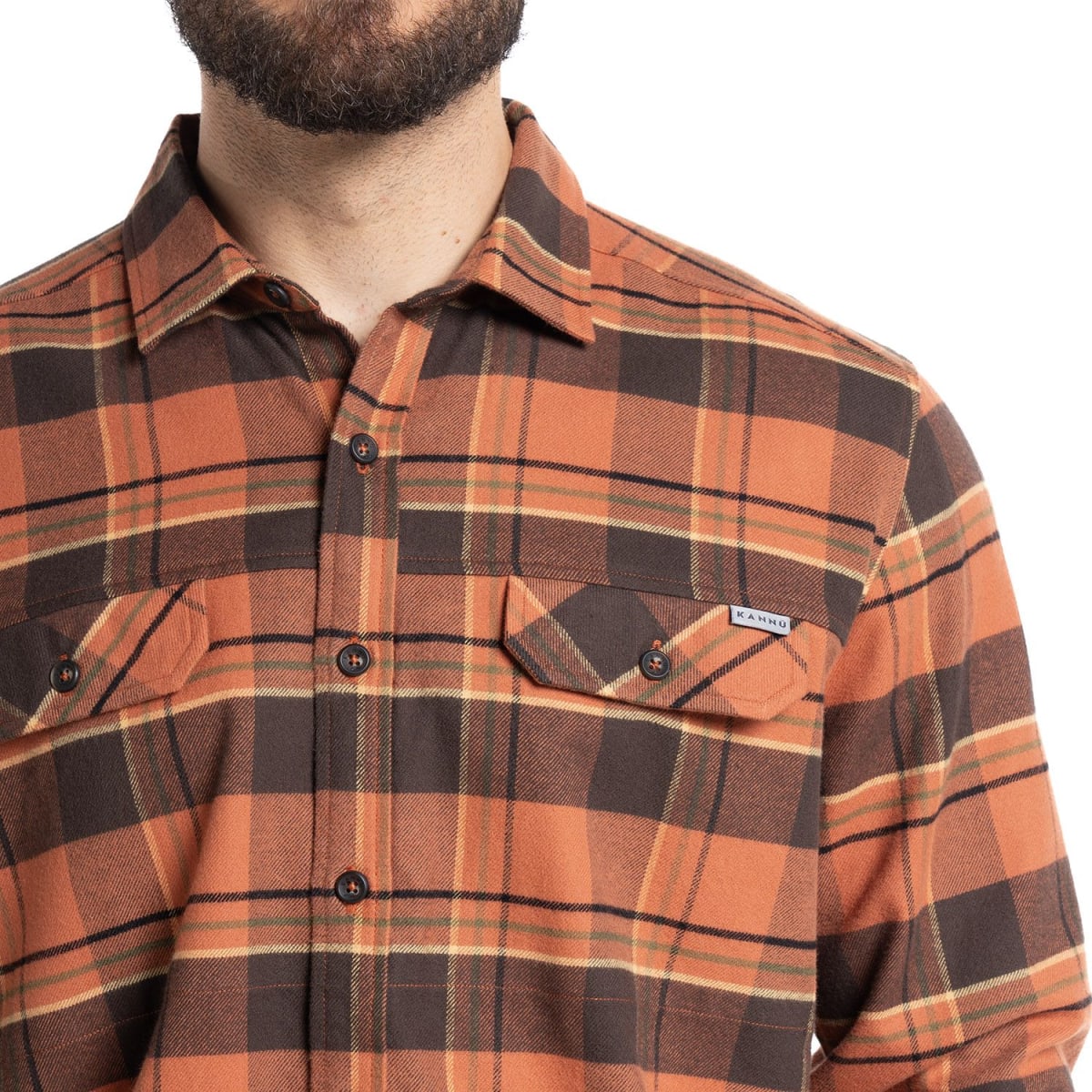 CAMISA DE FRANELA FITZ ROY PARA HOMBRE NARANJA I5170N5423