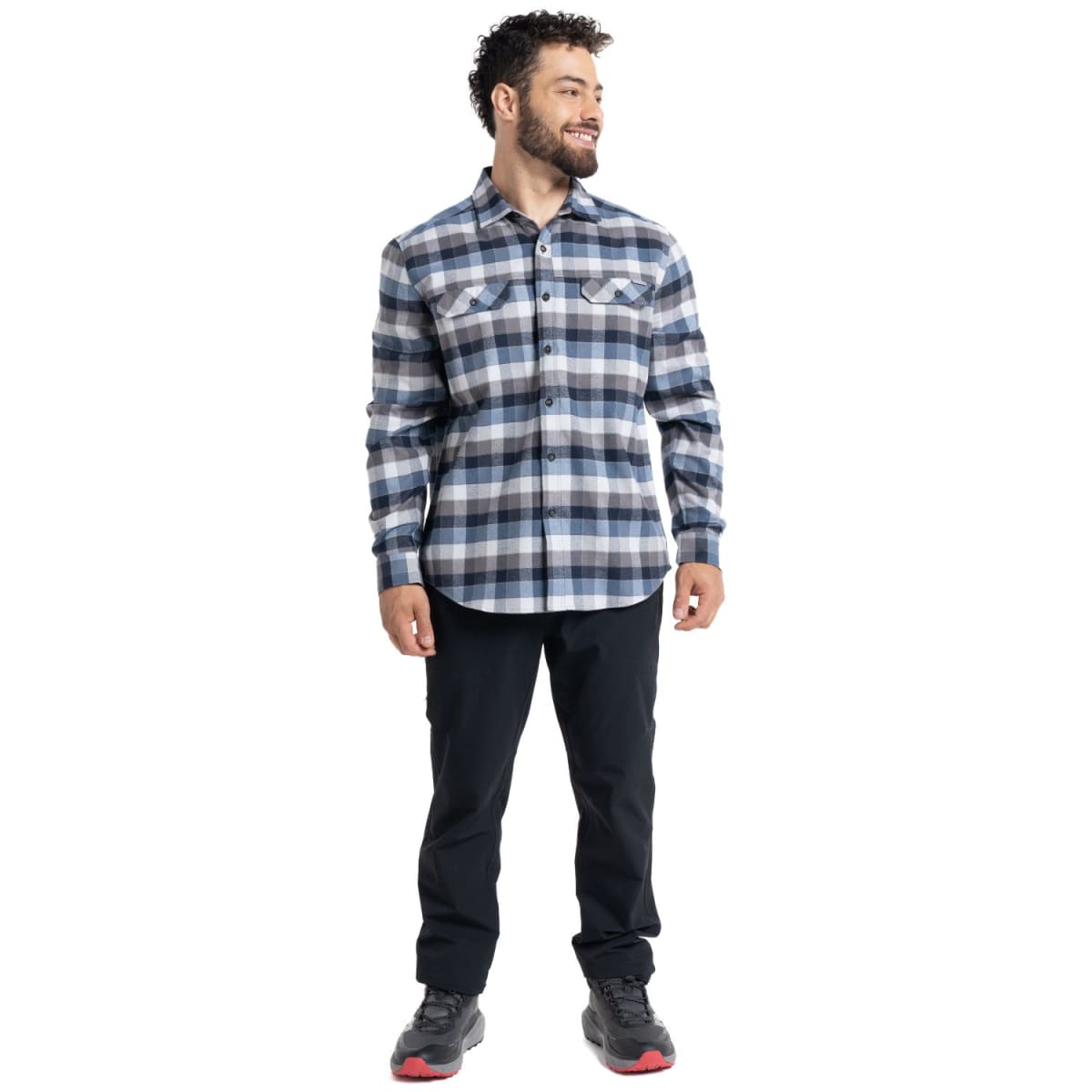 CAMISA DE FRANELA FITZ ROY PARA HOMBRE CELESTE I5170N5724