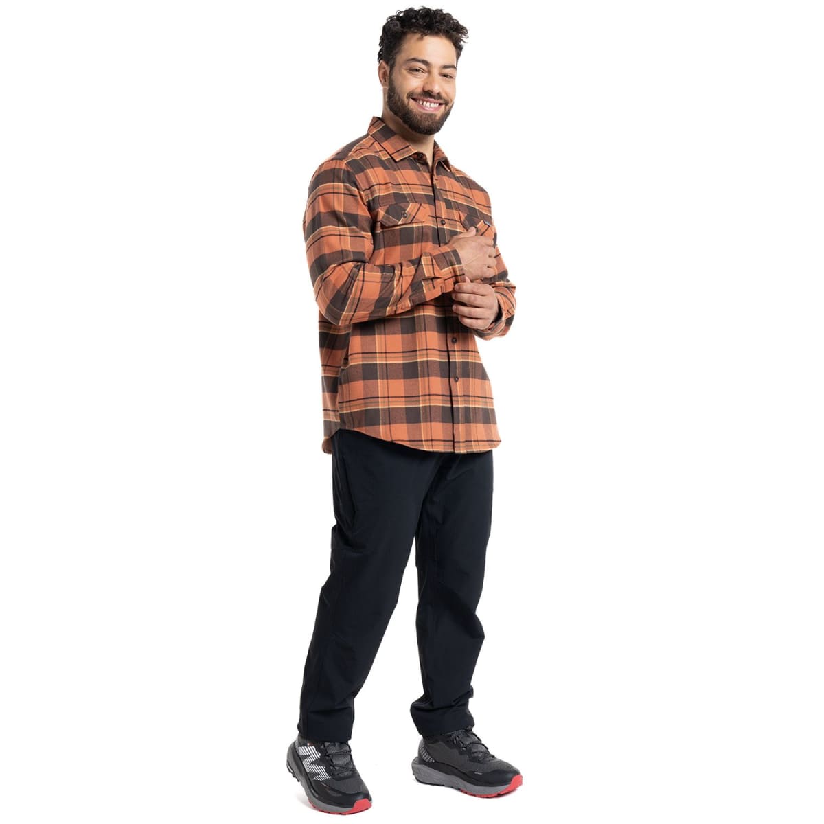 CAMISA DE FRANELA FITZ ROY PARA HOMBRE NARANJA I5170N5424