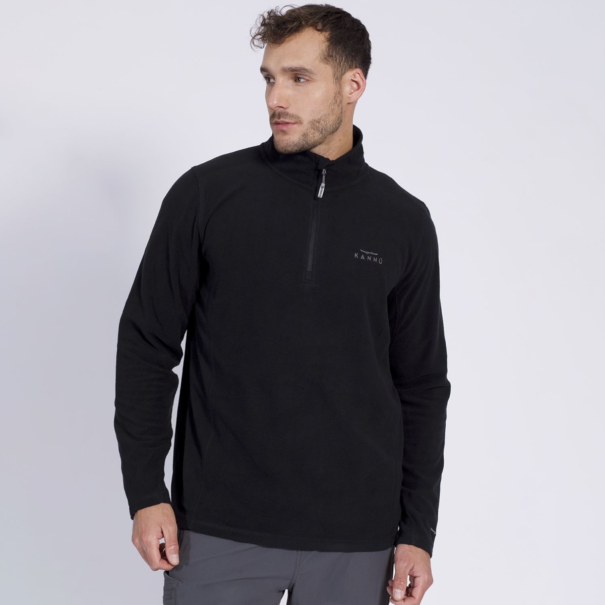 POLAR VALLE DE LA LUNA 1/4 CIERRE PARA HOMBRE NEGRO LI131N0091