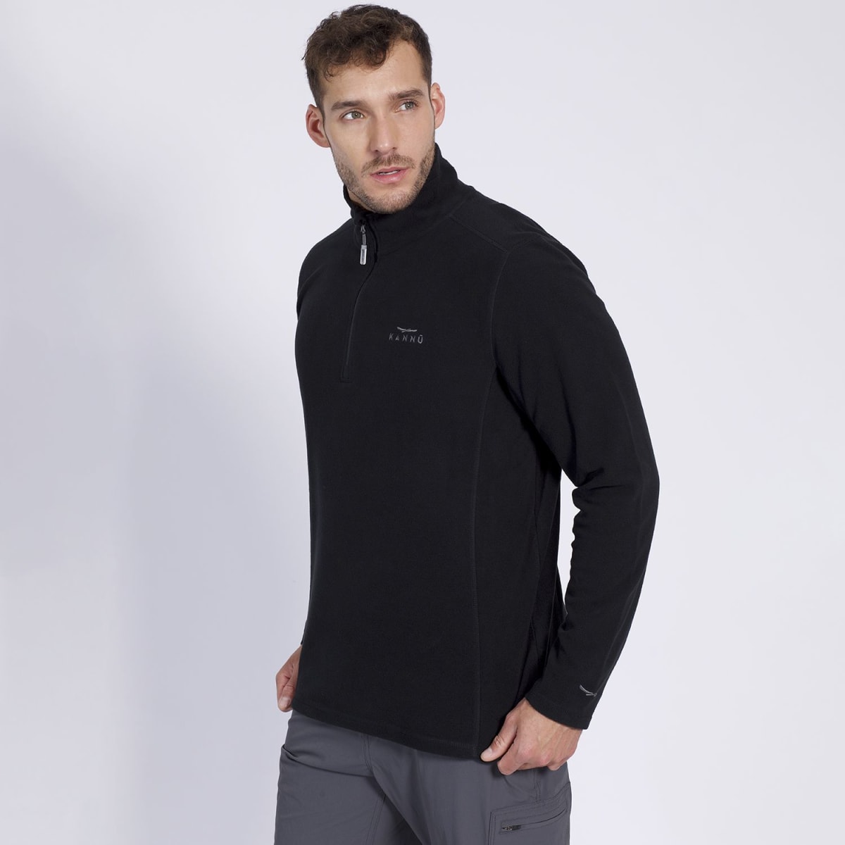POLAR VALLE DE LA LUNA 1/4 CIERRE PARA HOMBRE NEGRO LI131N0092