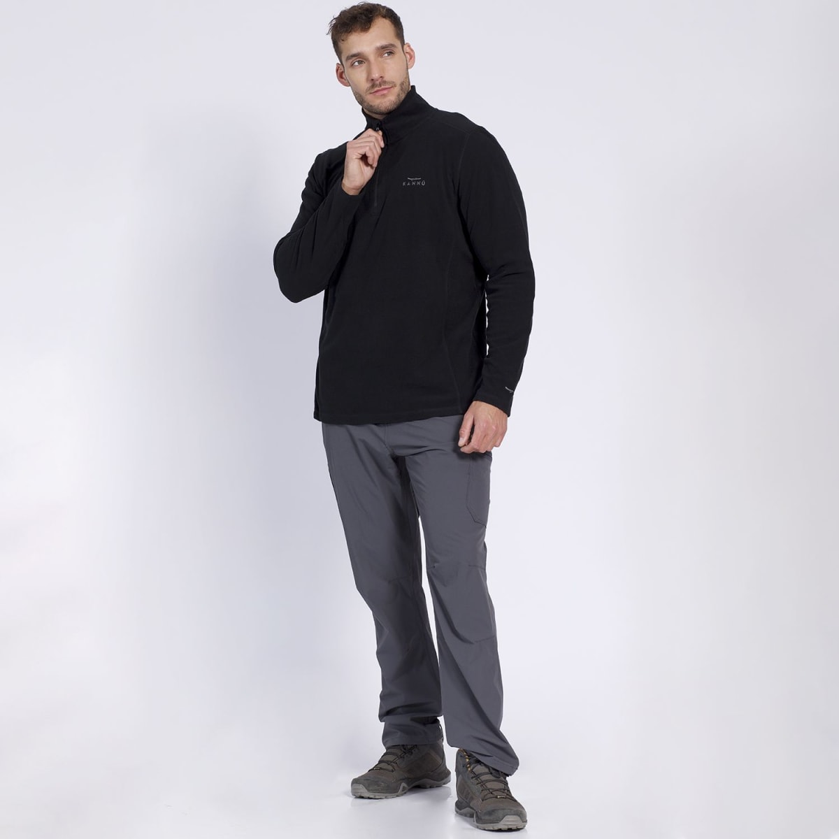 POLAR VALLE DE LA LUNA 1/4 CIERRE PARA HOMBRE NEGRO LI131N0093