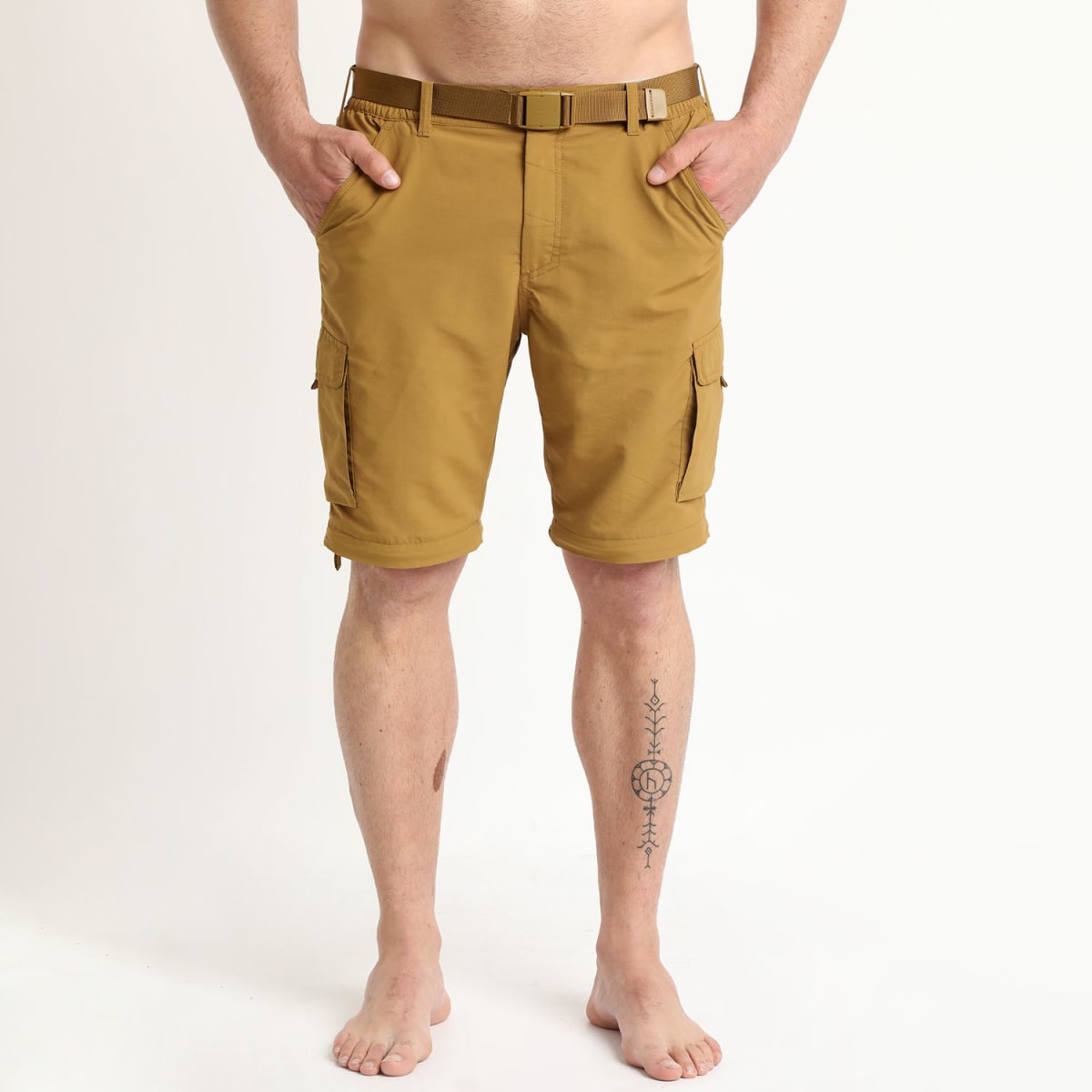 PANTALON OUTDOOR HOMBRE DESMONTABLE MOSTAZA LI100N0274