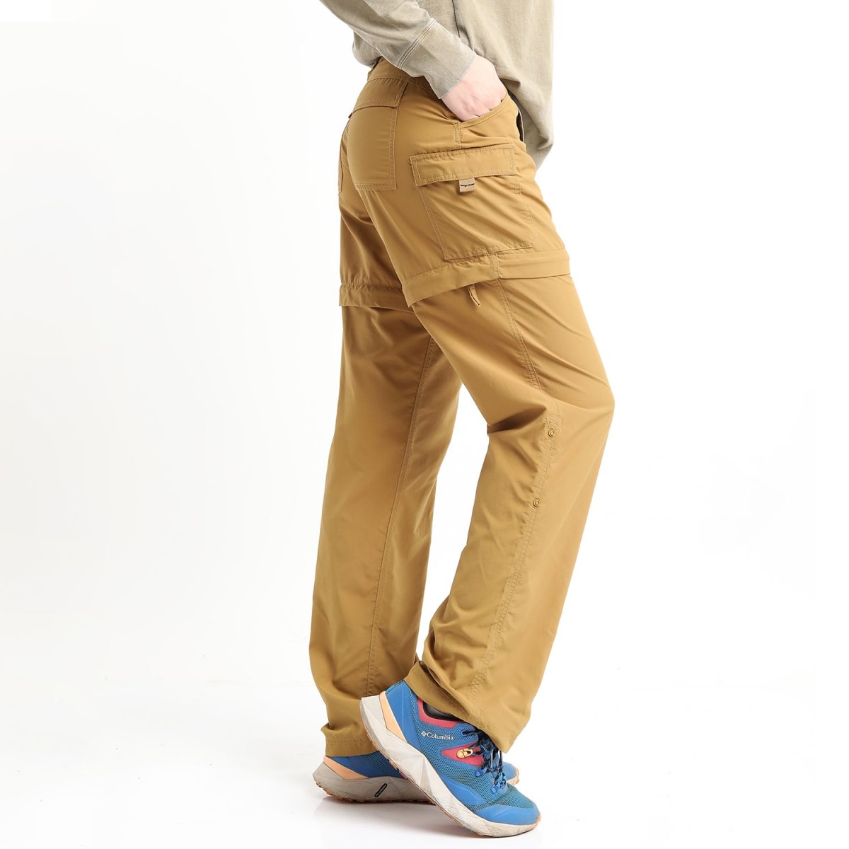 PANTALON CARGO DESMONTABLE PARA MUJER MOSTAZA LI200N0272