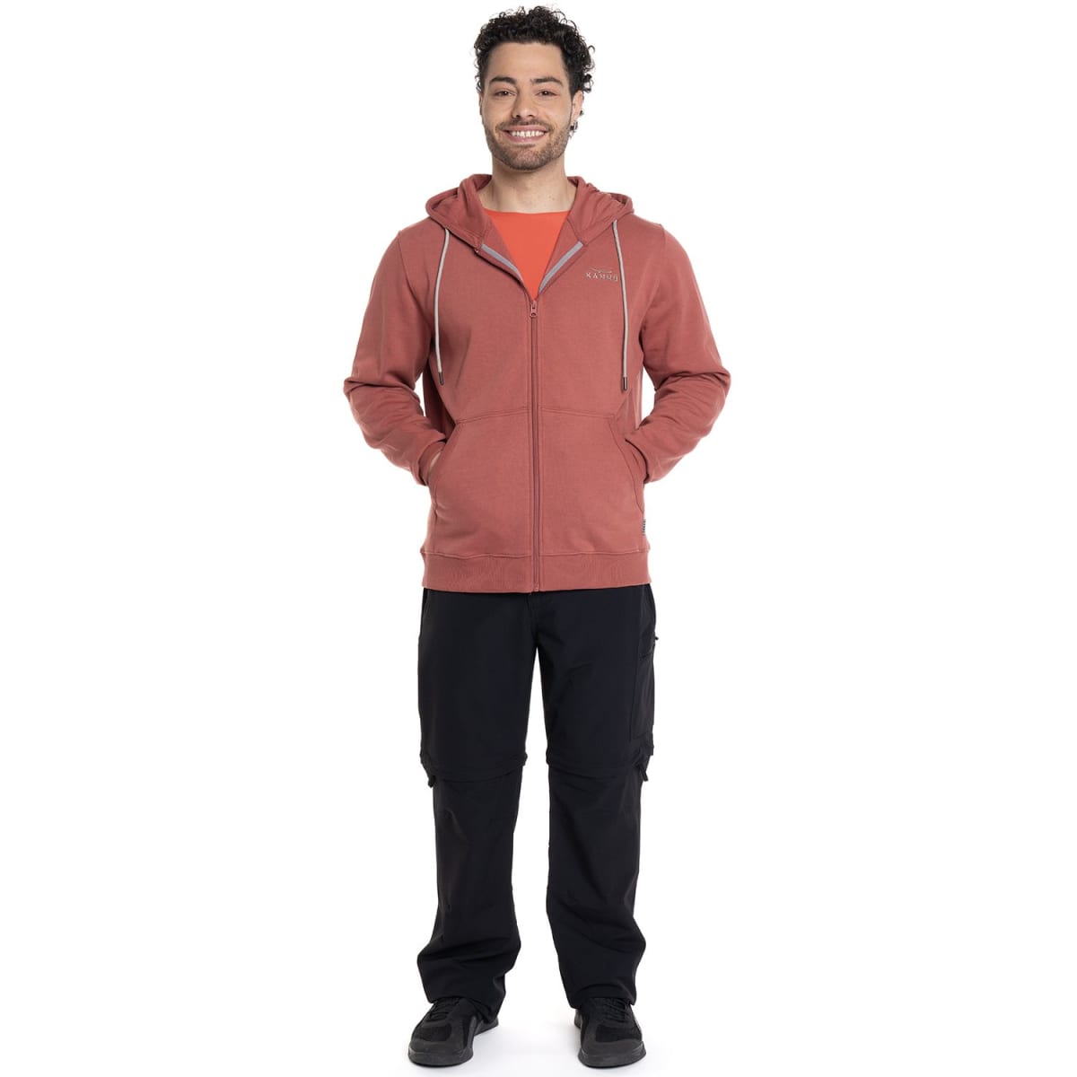 POLERON FLEECE COIGUE HOMBRE LADRILLO V6102N0673