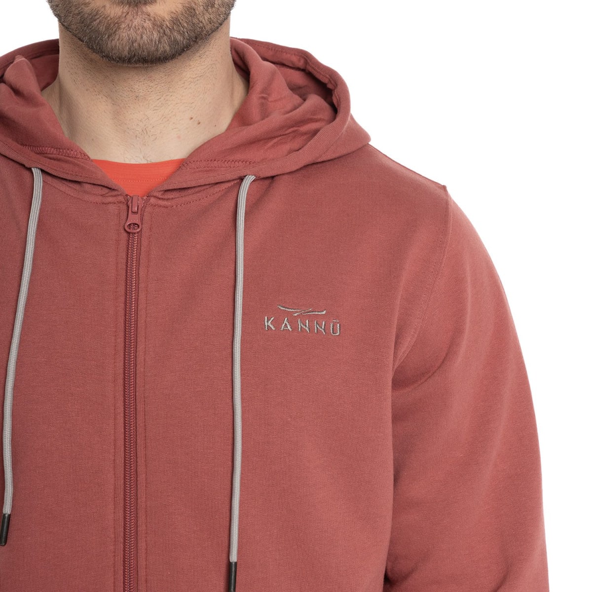 POLERON FLEECE COIGUE HOMBRE LADRILLO V6102N0674