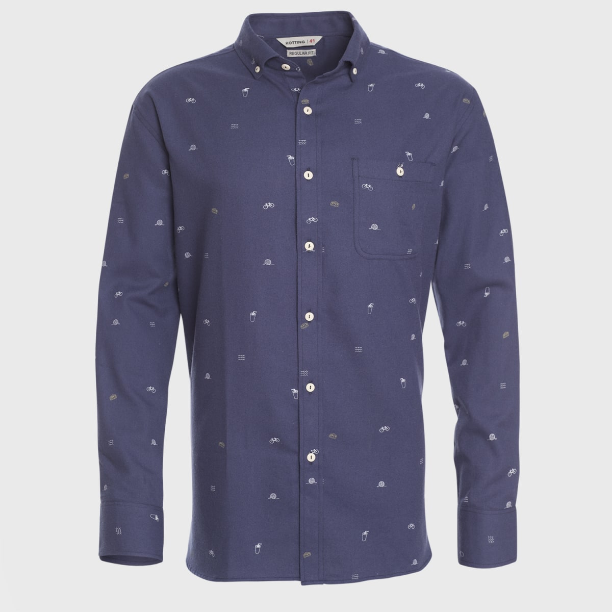 CAMISA FRANELA ESTAMPADA TALLAS GRANDES I2070E0011